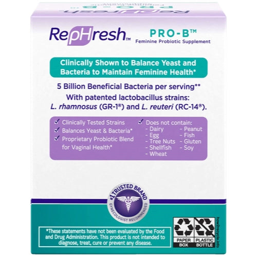 Rephresh Pro B Probiotic Feminine Supplement 30 Capsules - 1 Per Day