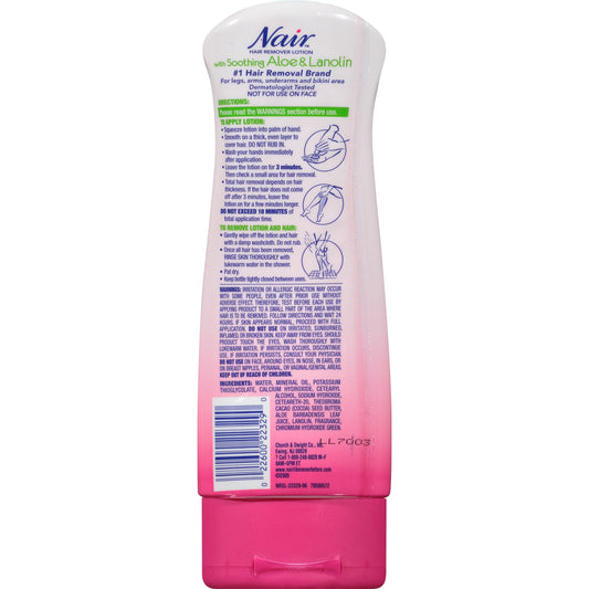 Nair Hair Remover Lotion For Legs Body Soothing Aloe & Lanolin 9 Ounce