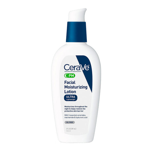 CeraVe FACIAL MOISTURIZING LOTION PM Moisturizes While You Sleep 3 Fl Oz Case of 12