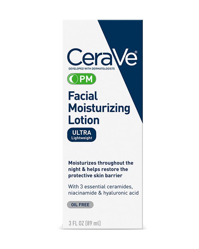 CeraVe FACIAL MOISTURIZING LOTION PM Moisturizes While You Sleep 3 Fl Oz Case of 12