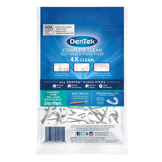 DenTek Complete Clean Mouthwash Blast Angled Floss Picks 75 Each