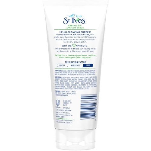 St.Ives Naturally Clear Fresh Skin Invigorates & Smooths Skin Apricot Scrub 6 Ounce
