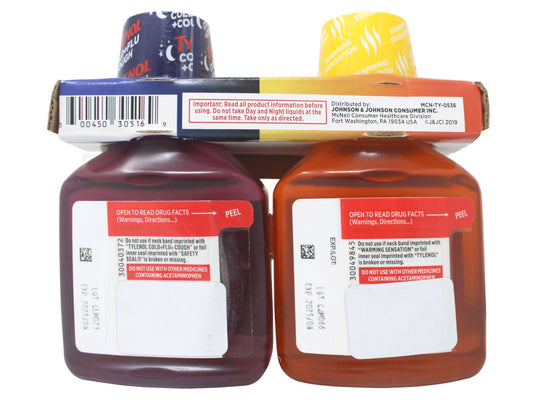Tylenol Cold + Flu Severe Daytime & Nighttime Liquid Cough Medicine, 2 ct. of 8 fl. Oz