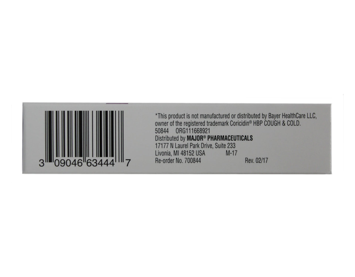 Major Cough & Cold Relief for People with High Blood Pressure 16 Tablets