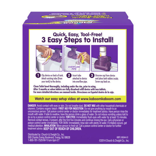 KABOOM Scrub Free Continuous Toilet Cleaning System 1 Device 1 pouch