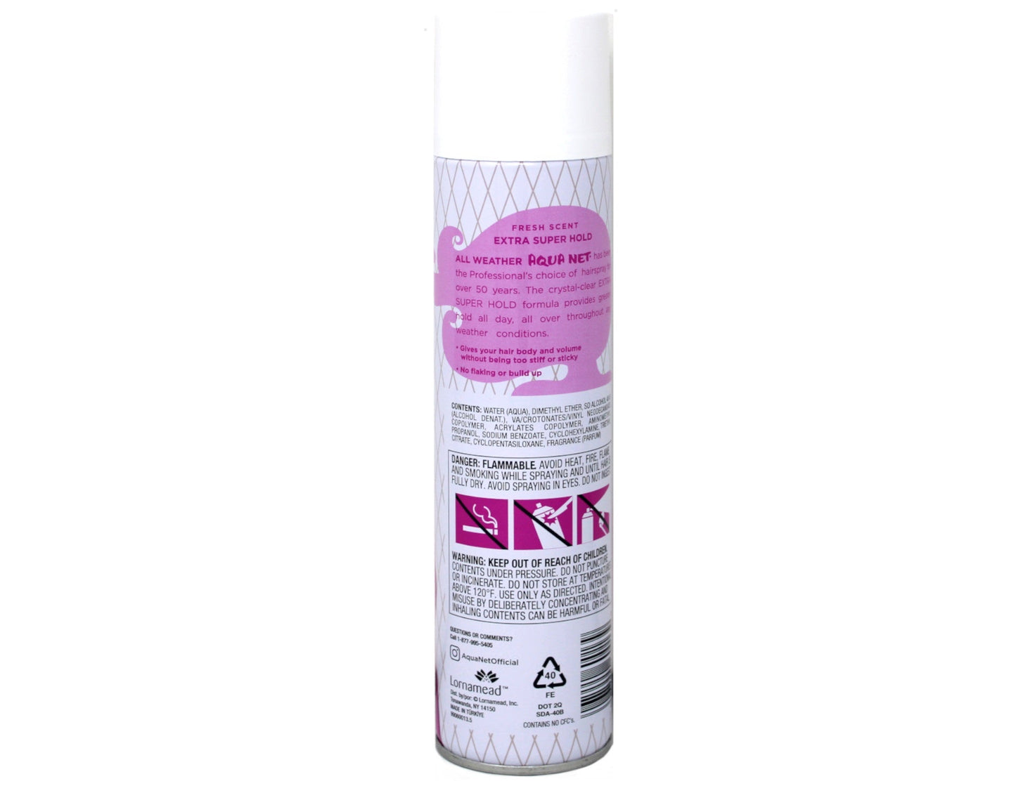 Aqua Net Extra Super Hold Professional Hair Spray Unscented 11 oz & Professional Hair Spray, Extra Super Hold 3, 11 Ounce