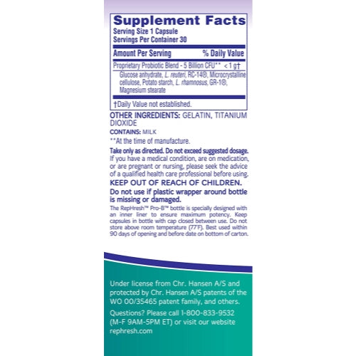 Rephresh Pro B Probiotic Feminine Supplement 30 Capsules - 1 Per Day