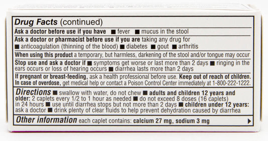 Quality Choice Pink Bismuth Stomach Relief 40 Caplets