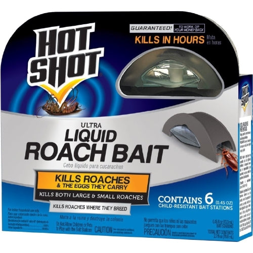 Hot Shot 95789 Mini Ultra Liquid Roach Bait, 6 Count Each