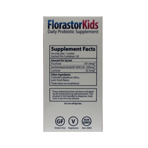 Biocodex Florastor Kids Probiotic Dietary Supplement Packets 20 Count Each