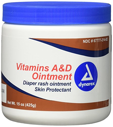 Dynarex Vitamin A&D Ointment 15 Ounce. Jar (For Skin Rash Tattoo Small Burns)