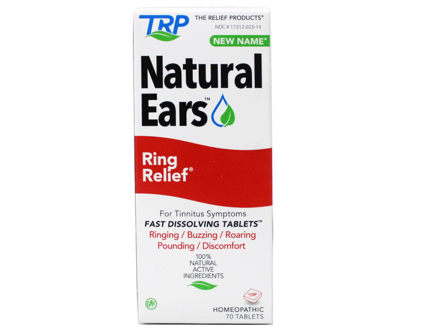 TRP Natural Ears Ring Relief for Tinnitus Symptoms, Fast Dissolving Tablets, 70 count