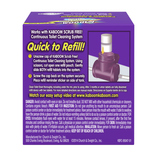 Kaboom Scrub Free Toilet Cleaner Refill, 2-Count