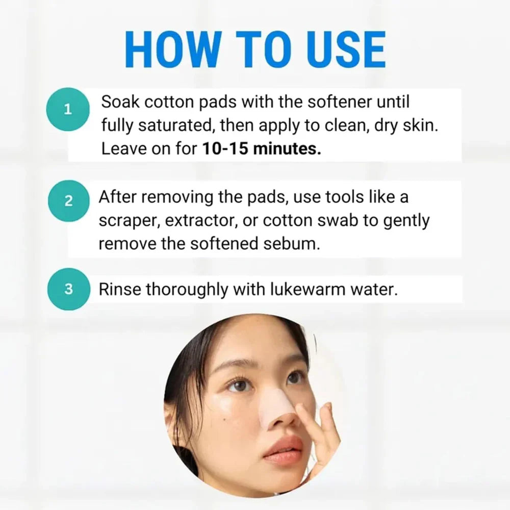 Blackhead Melting Softener & Cotton Pad Set