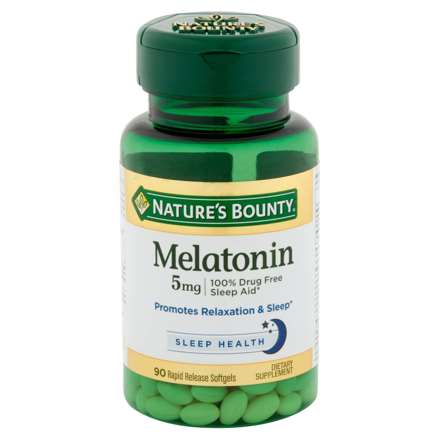 Nature's Bounty Melatonin 5mg 90 Softgels Each