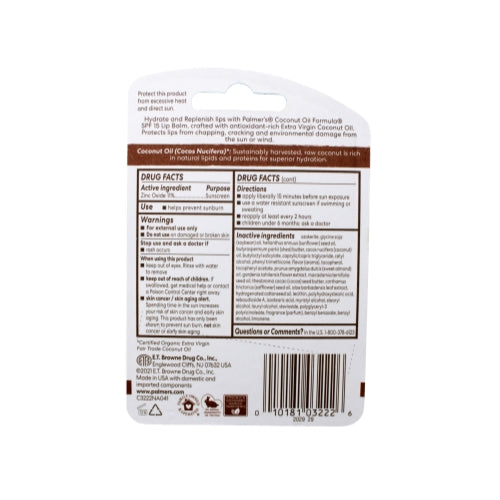 Palmer's Coconut Oil Lip Balm SPF 15 0.15 Ounce