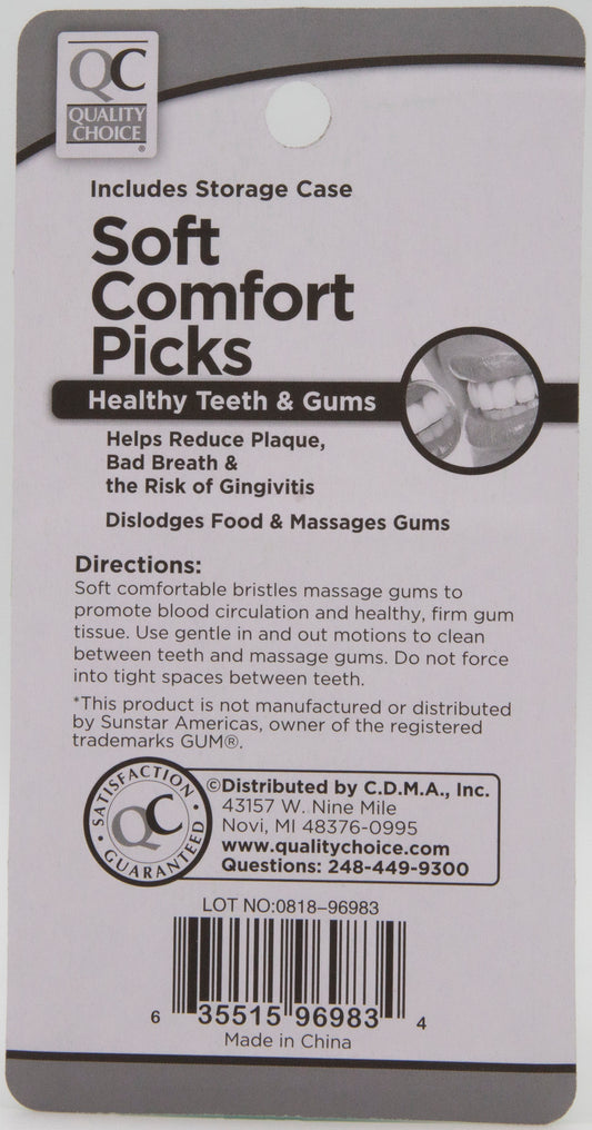 Quality Choice Soft Comfort Picks and Case 40 Count