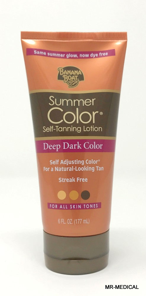 Banana Boat Summer Color Self-Tanning Lotion, Deep Dark Color 6 Ounce Tube