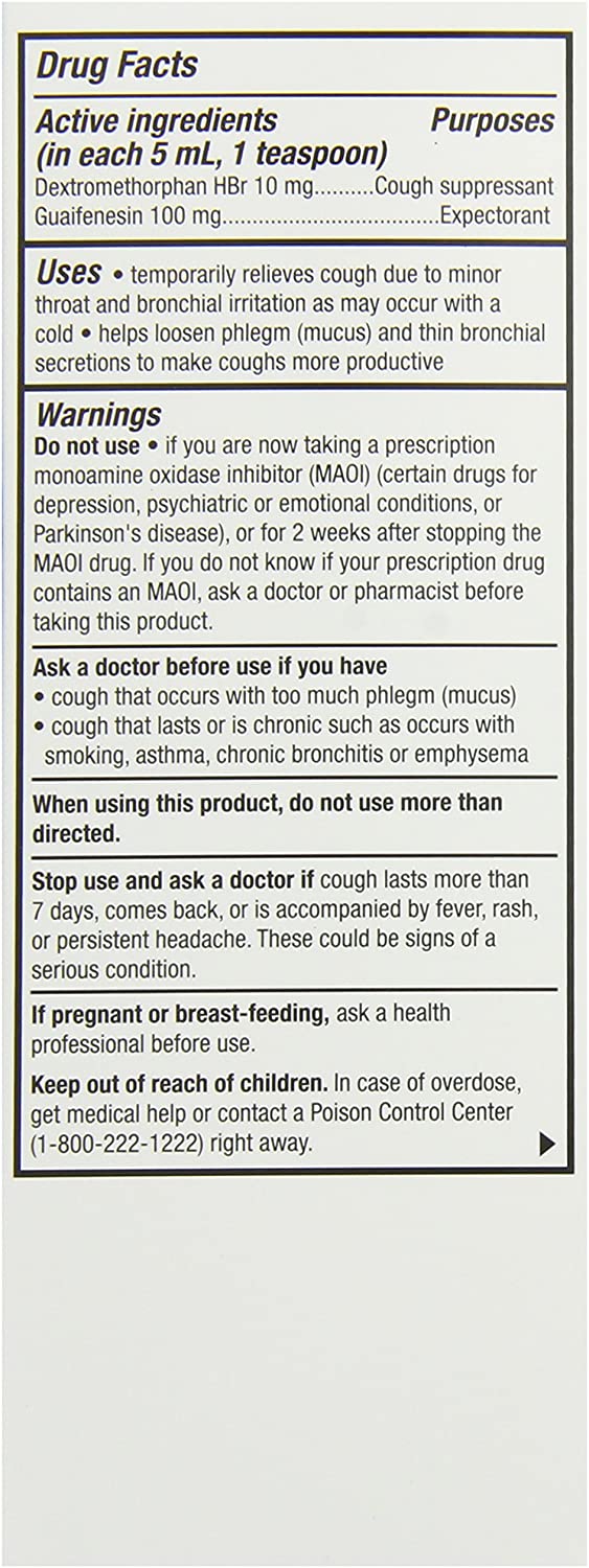 Quality Choice Non Drowsy Adult Tussin Dm Cough & Chest Congestion 8Oz Each