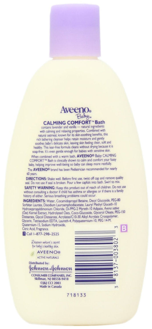 Baby Aveeno Calming Comfort Bath Lavender & Vanilla 8 FL OZ (236 ml)