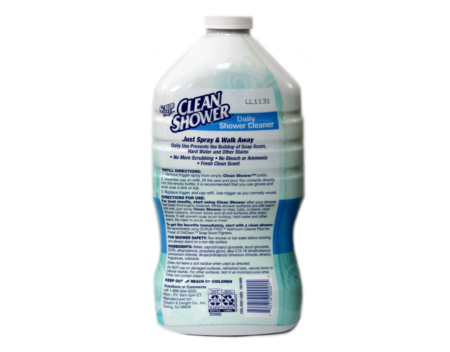 Clean Shower Daily Shower Cleaner Refill, 60 fl oz