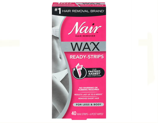 Nair Wax Ready Strips, Legs & Body 40 Count