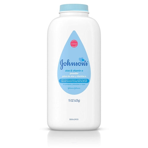 Johnson's Pure Cornstarch Baby Powder Soothing Aloe & Vitamin E 15 Ounce
