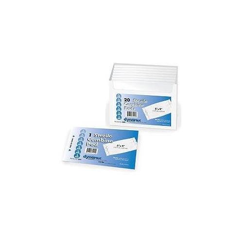 Dynarex 3501 Sterile Combine Pads 5 inches x 9 inches 20 Count Each