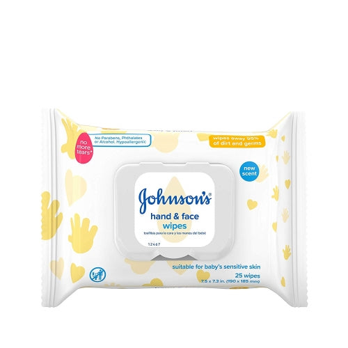 Johnsons Baby Hand and Face Wipes 25- Count Each