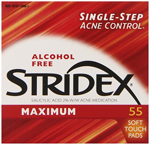 Stridex Maximum Strength Medicated Pads 55 Count For Acne in Each