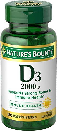 Nature's Bounty D-2000 IU Softgels 150 Soft Gels Each