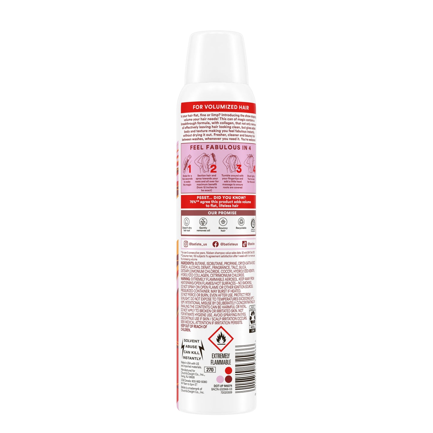 Batiste Volumizing Dry Shampoo 6.73 Ounce