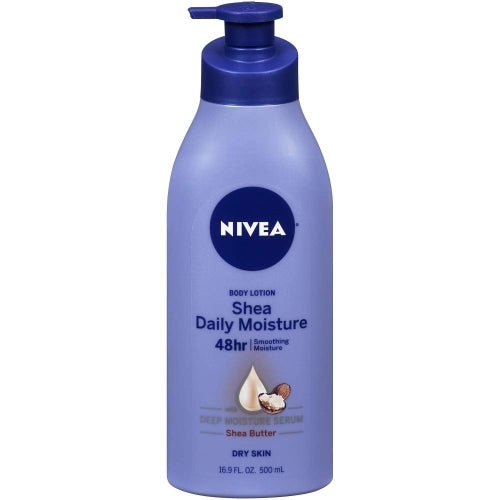 NIVEA Daily Moisture Shea Butter Body Lotion 16.9 Ounce Each