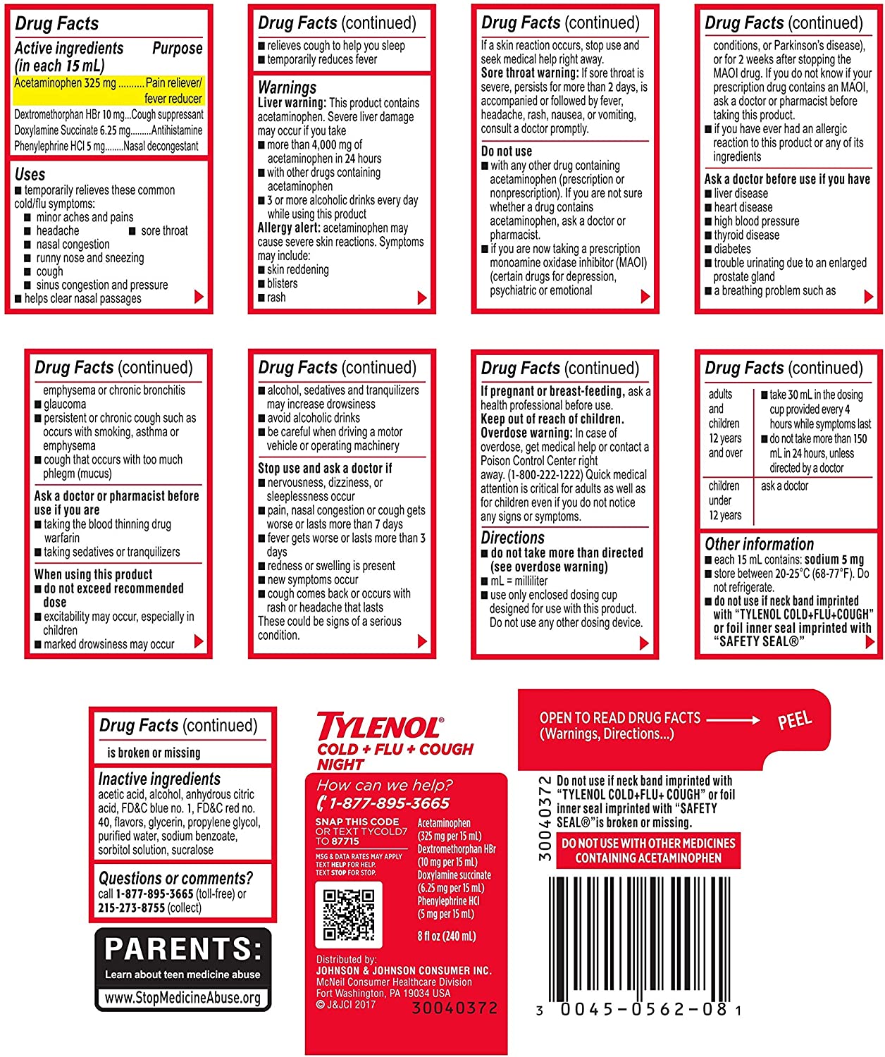Tylenol Cold + Flu Severe Daytime & Nighttime Liquid Cough Medicine, 2 ct. of 8 fl. Oz