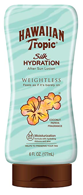 Hawaiian Tropic After Sun Lotion Weightless Silk Hydration 6 Ounce
