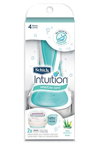 Schick Intuition Sensitive Razor for Women + 2 Moisturizing Refills Each