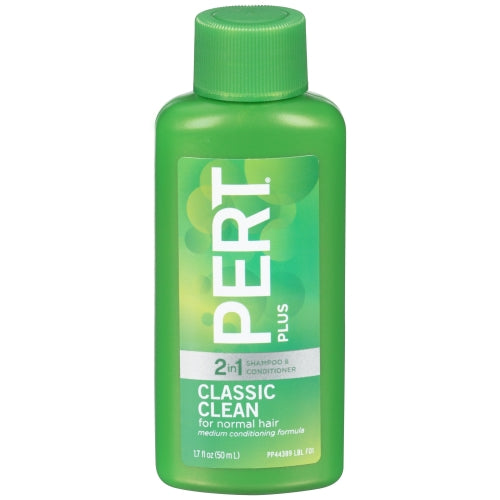 Pert Plus Shampoo Classic Clean Plus Conditioner Medium 1.7 Fl Ounce Travel Size
