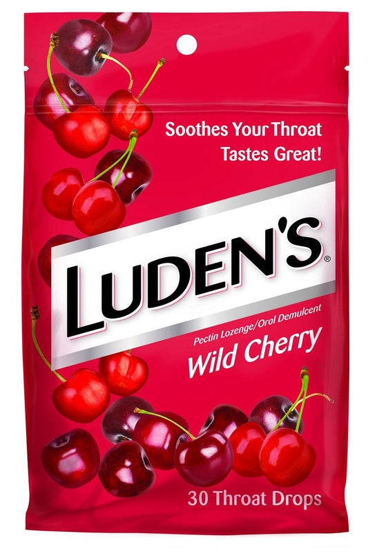Ludens Wild Cherry Cough Drops Throat Drops 30 Count