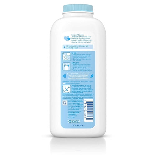 Johnson's Pure Cornstarch Baby Powder Soothing Aloe & Vitamin E 15 Ounce