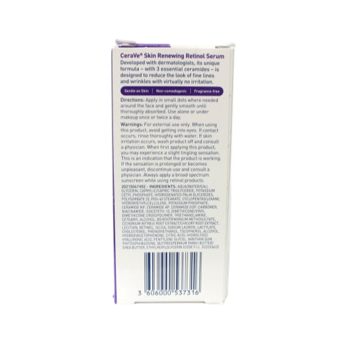 CeraVe Skin Renewing Retinol Serum 1 Ounce Each
