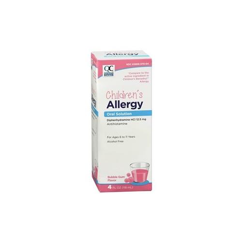 Quality Choice Childrens Allergy Liquid HCI 12.5mg Bubblegum 4 Ounce Each