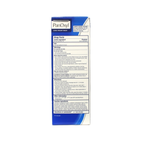 Panoxyl 4 Benzoyl Peroxide Acne Foaming Face Wash 4% Benzoyl Peroxide 6 Ounce Each