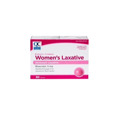 Quality Choice Enteric Coated Womens Laxative 5mg Tablets 30 Count Each