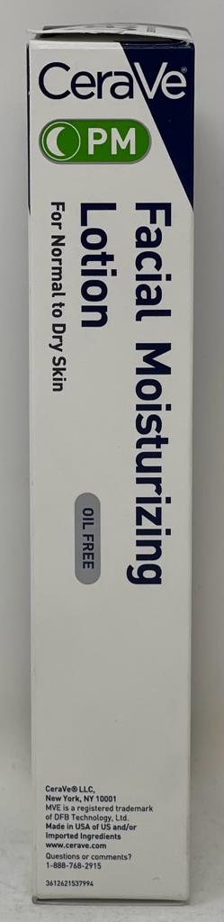 CeraVe FACIAL MOISTURIZING LOTION PM  Moisturizes While You Sleep 3 Fl Oz Case of 12