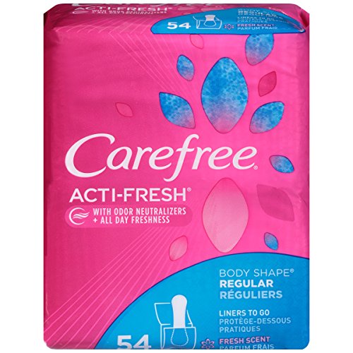 Carefree Acti-Fresh Body Shape Regular Unscented Pantiliners 54 Count Each