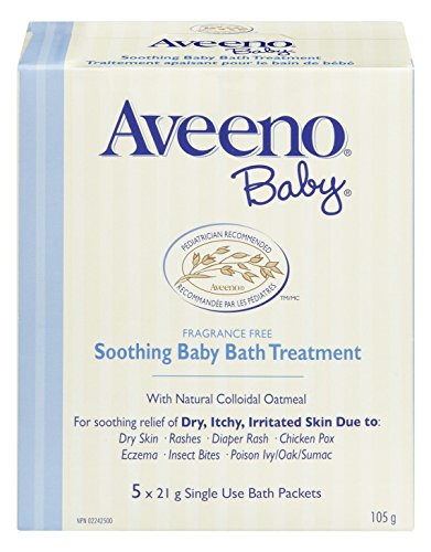 Aveeno Baby Fragrance Free Soothing Bath Treatment Packets 5 Each