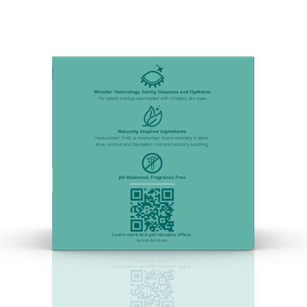 Biotrue Micellar Eyelid Cleansing Wipes, Eyelid Care for Irritated and Dry Eyes from Bausch + Lomb, Fragrance Free, Soothing, Naturally Inspired, Pack of 30