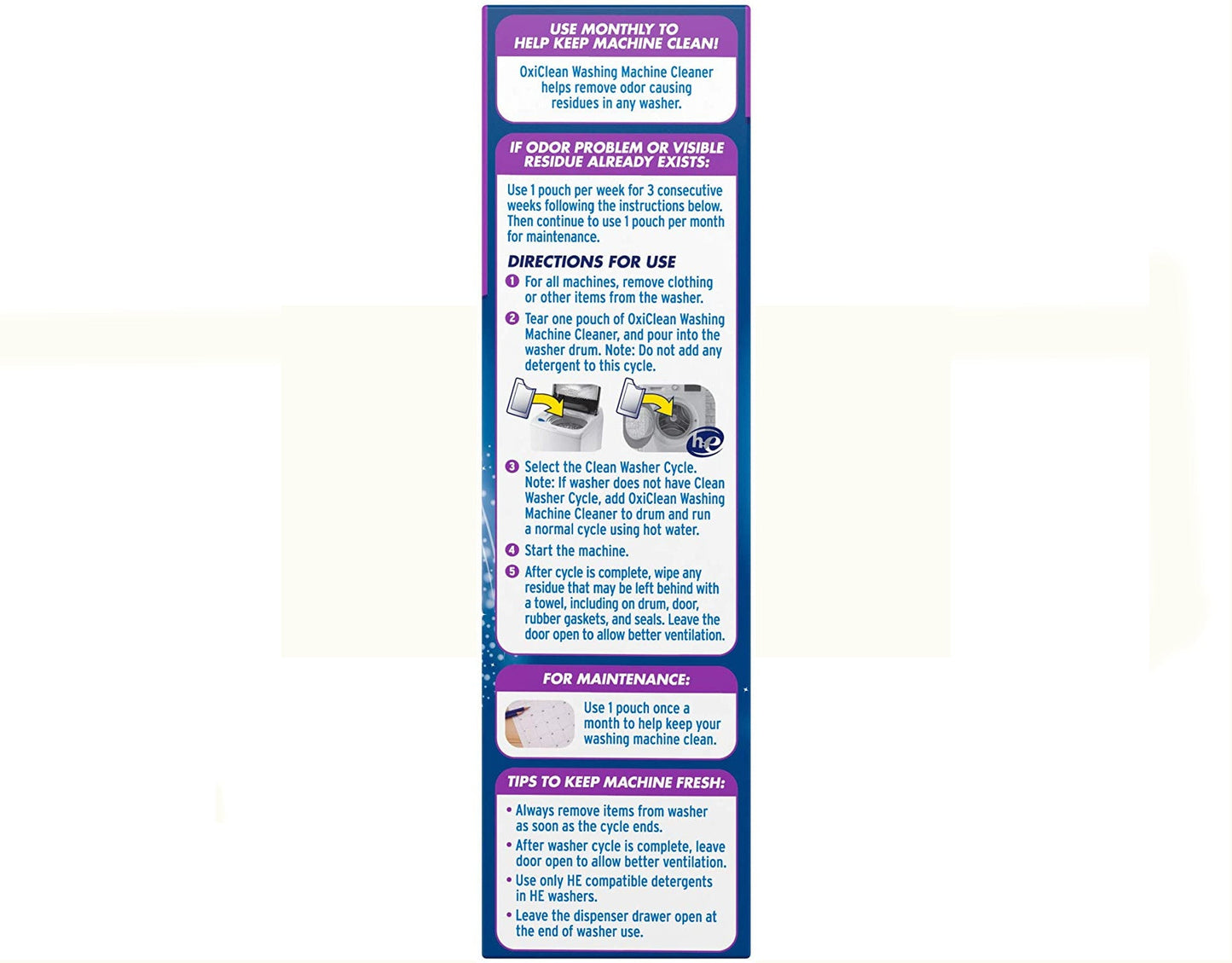 OxiClean Washing Machine Cleaner, 4 Count
