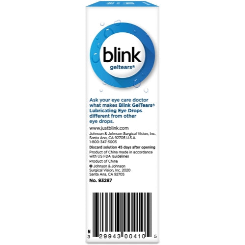 Blink Gel Tears Lubricating Eye Drops Moderate Severe Dry Eye 10 ML