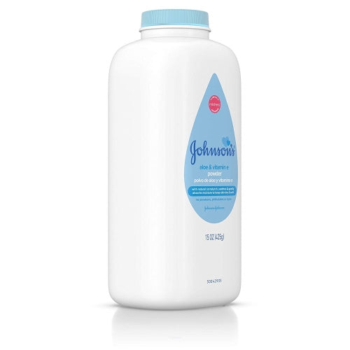 Johnson's Pure Cornstarch Baby Powder Soothing Aloe & Vitamin E 15 Ounce